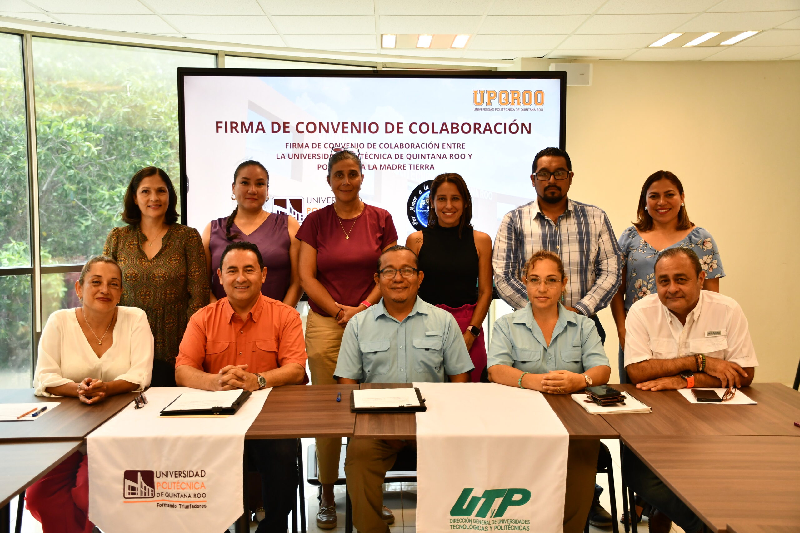 La Universidad Politécnica de Quintana Roo llevó a cabo la firma de un convenio de colaboración con Por Amor a la Madre Tierra A.C
